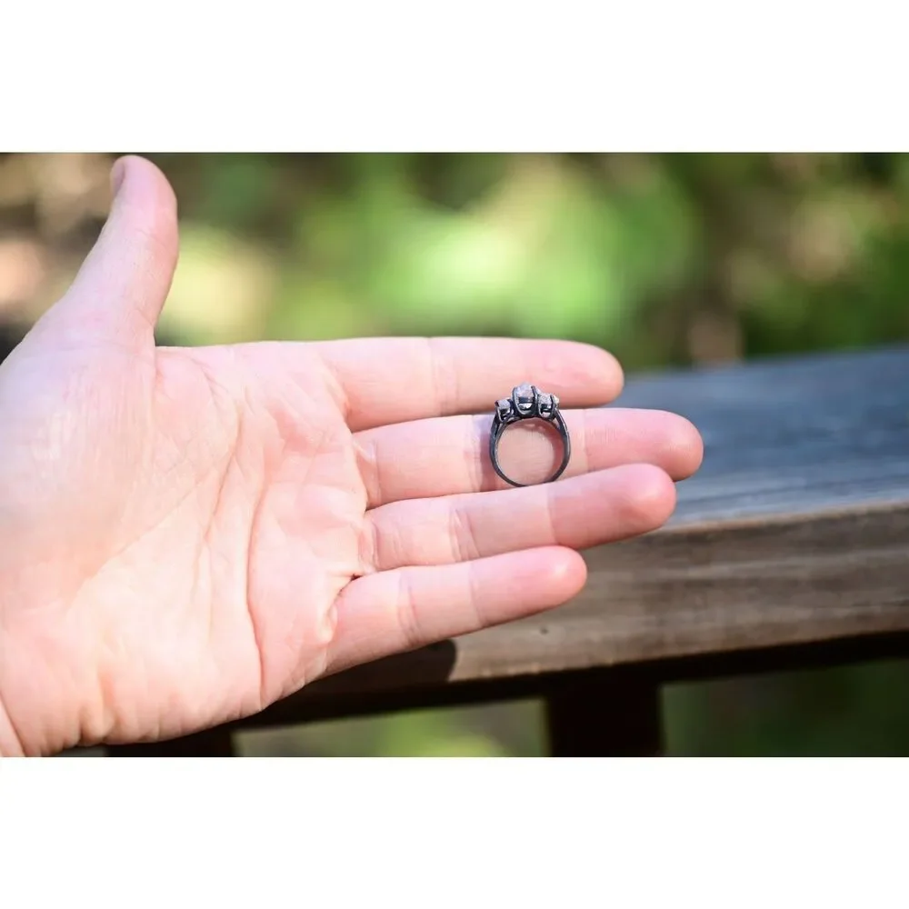 Raw stone jewelry, Lake County diamond engagement ring